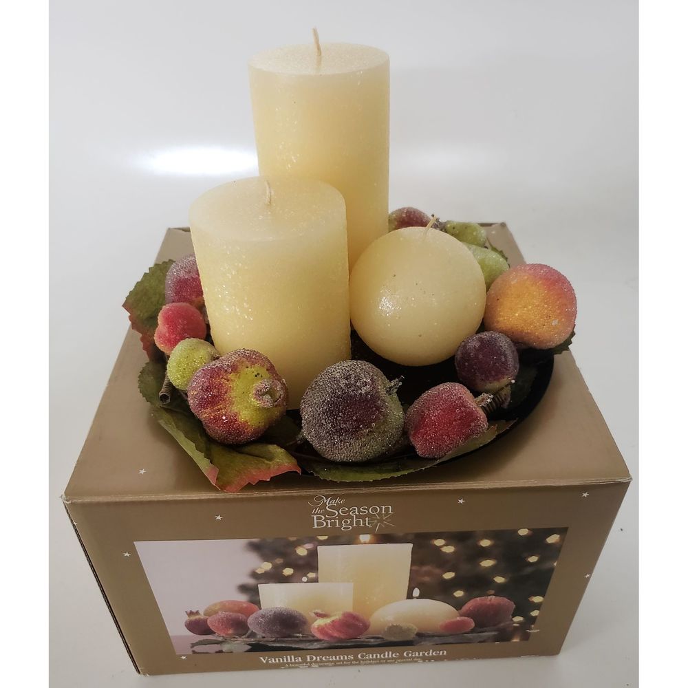 Vanilla Dreams Candle Garden Centerpiece 4-Piece Set